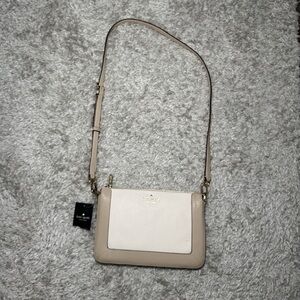 Kate Spade Cream and Tan Crossbody Bag